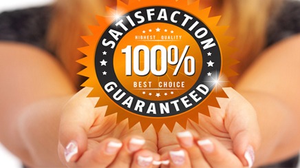 100% satisfaction guaranteed logo